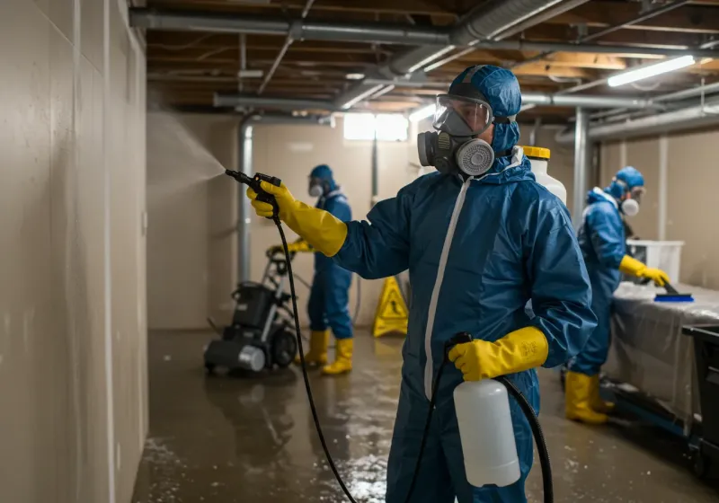 Basement Sanitization and Antimicrobial Treatment process in Grimes County, TX