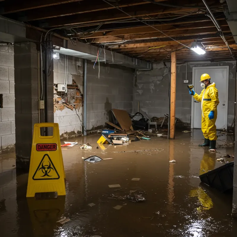 Flooded Basement Electrical Hazard in Grimes County, TX Property